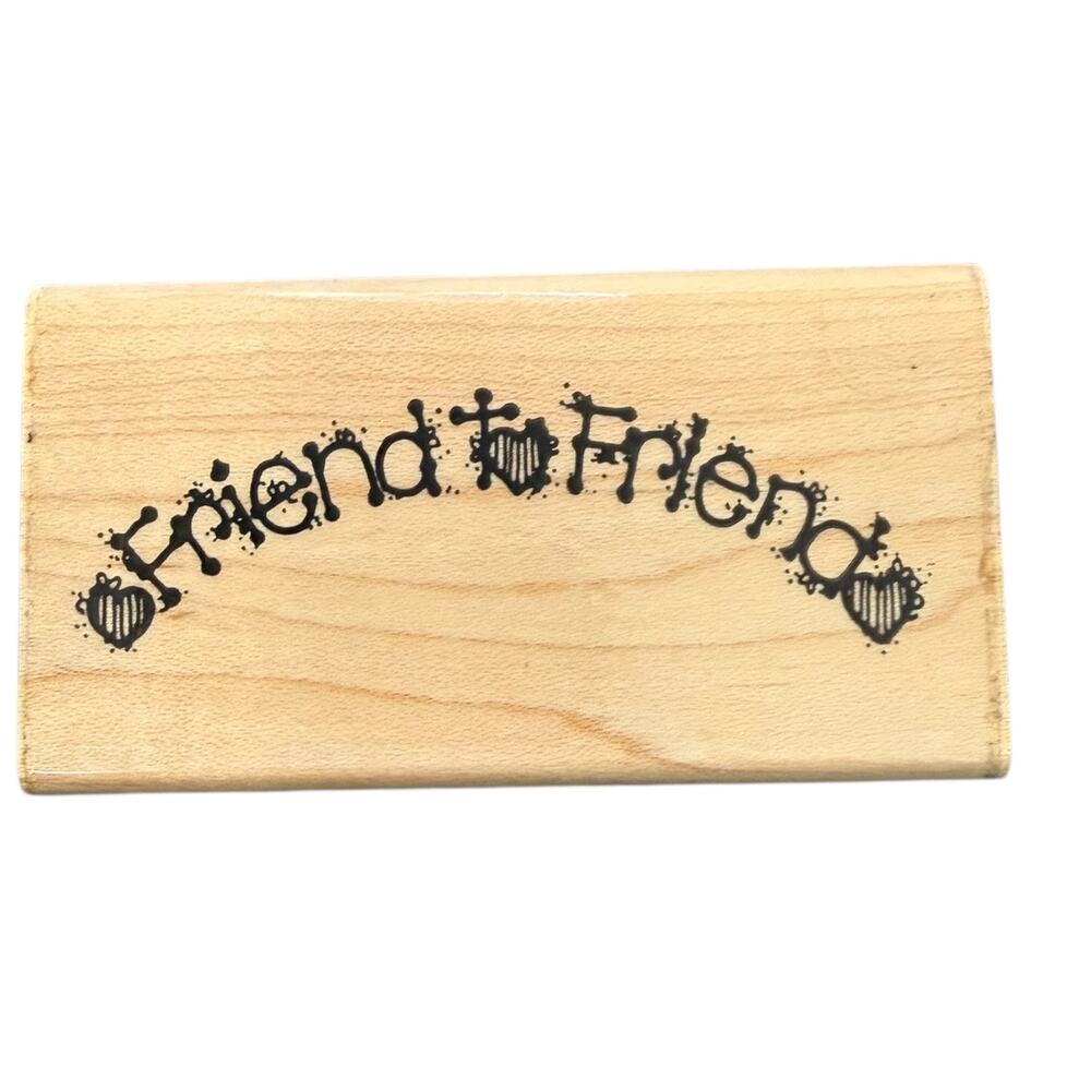 DOTS Friend To Friend I102 Rubber Stamp NEW
